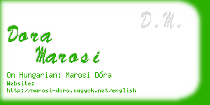dora marosi business card